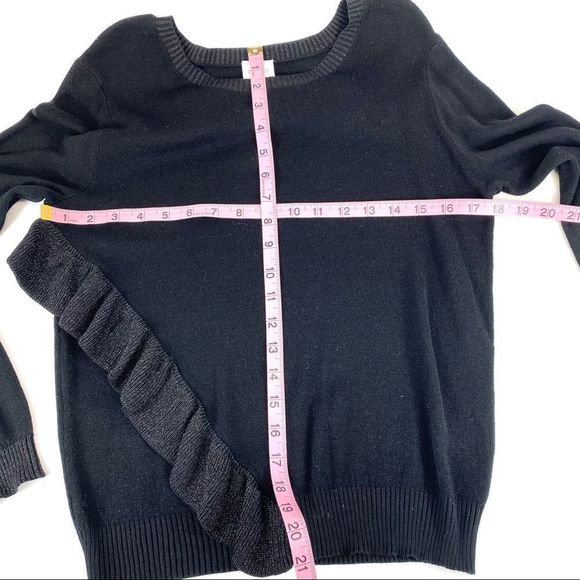 Cupio NWT black sweater with sparkle ruffles - s - Picture 6 of 11